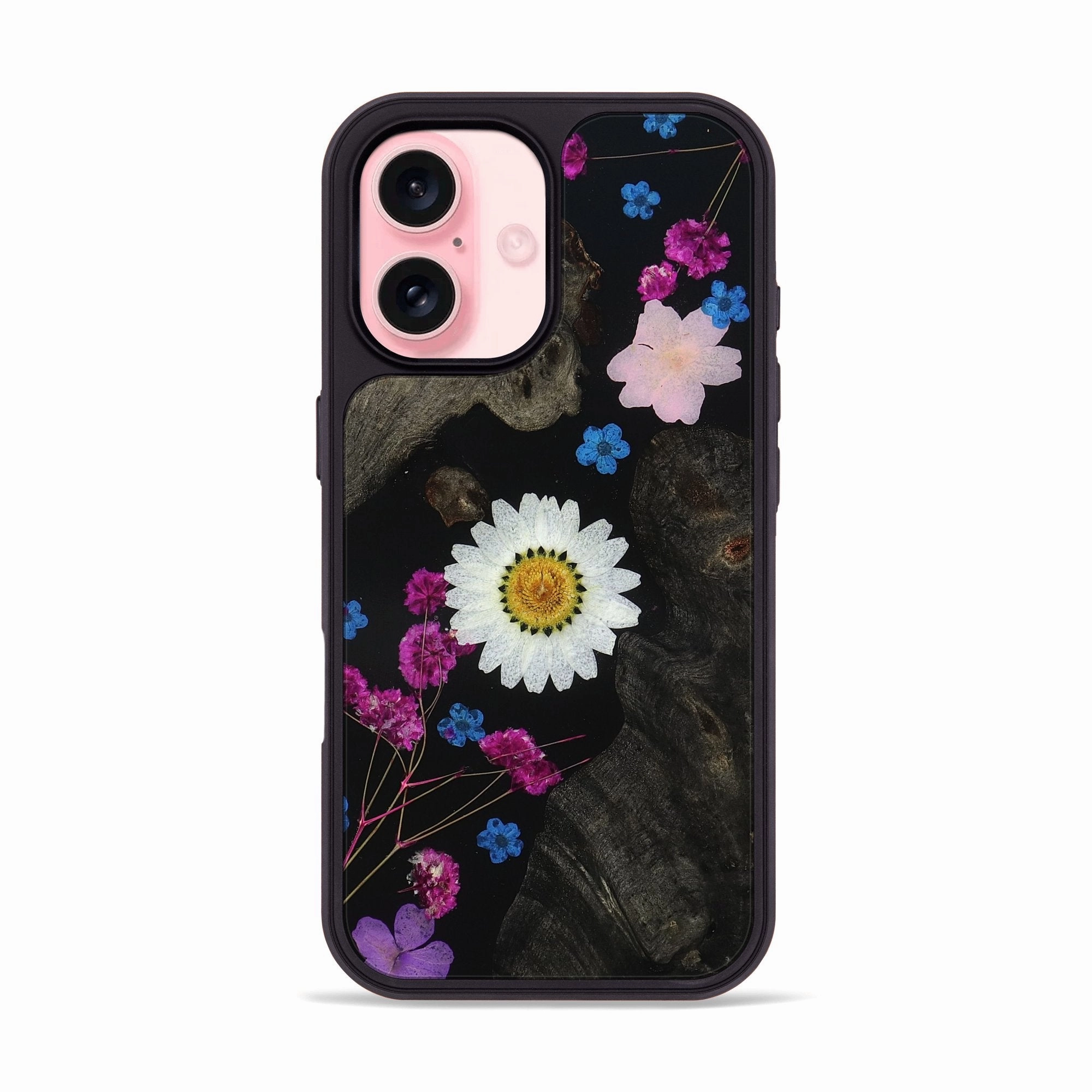 Iphone 16 Wood Phone Case - Omari (Bloom, 781353) Anti Finger Oil Anti Dust Film
