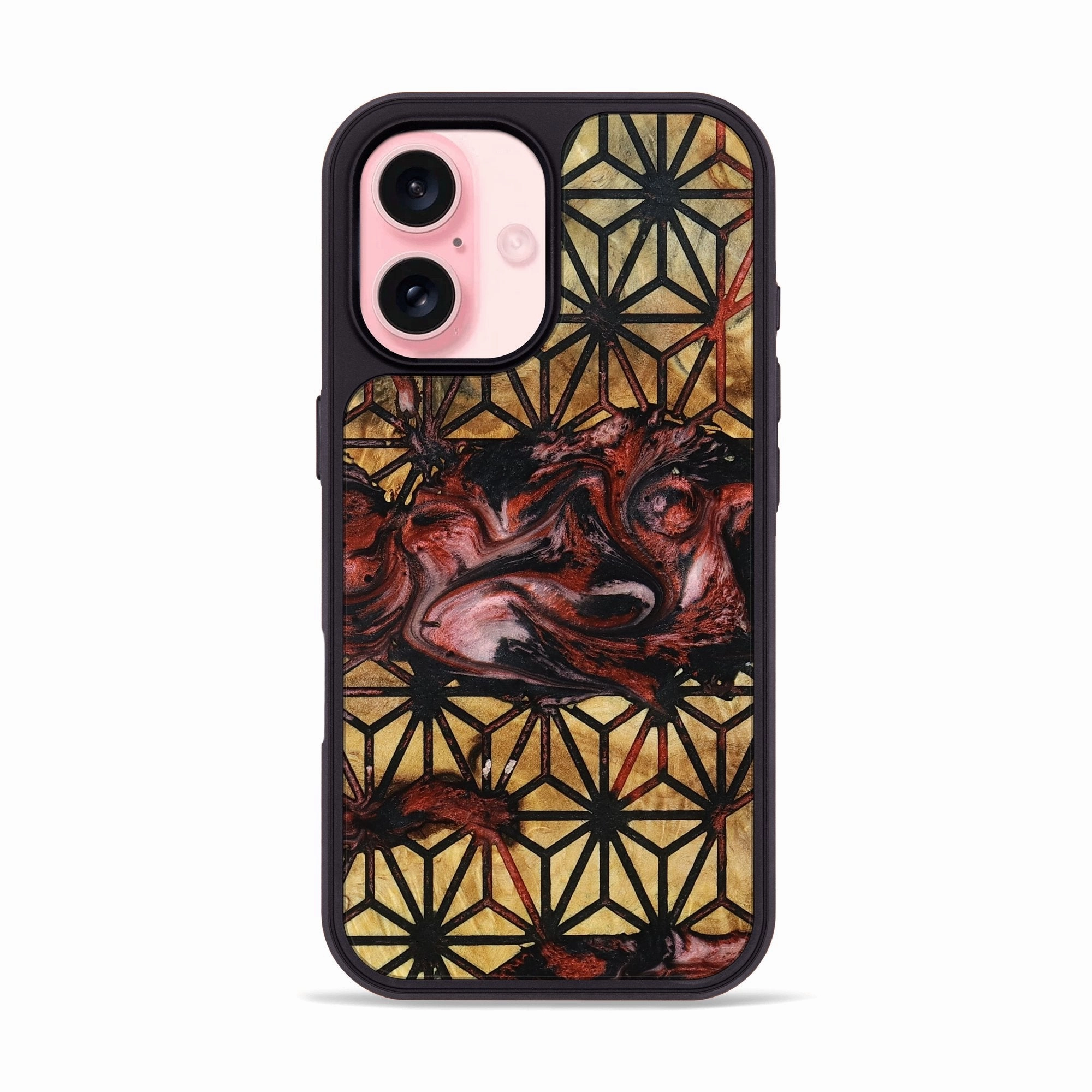 Iphone 16 Wood Phone Case - Onyx (Pattern, 780994) Anti Yellowing