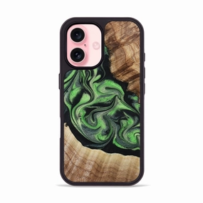 Anti Reflection Coating Iphone 16 Wood Phone Case - Orpha (Green, 781773)