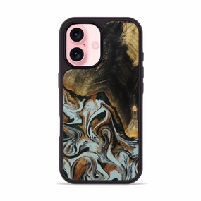Anti Finger Smudge Film Edge to Edge Protection Iphone 16 Wood Phone Case - Paris (Green, 778238)