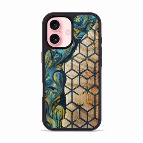 Iphone 16 Wood Phone Case - Queen (Pattern, 780847) Anti Finger Mark Anti Shock Film