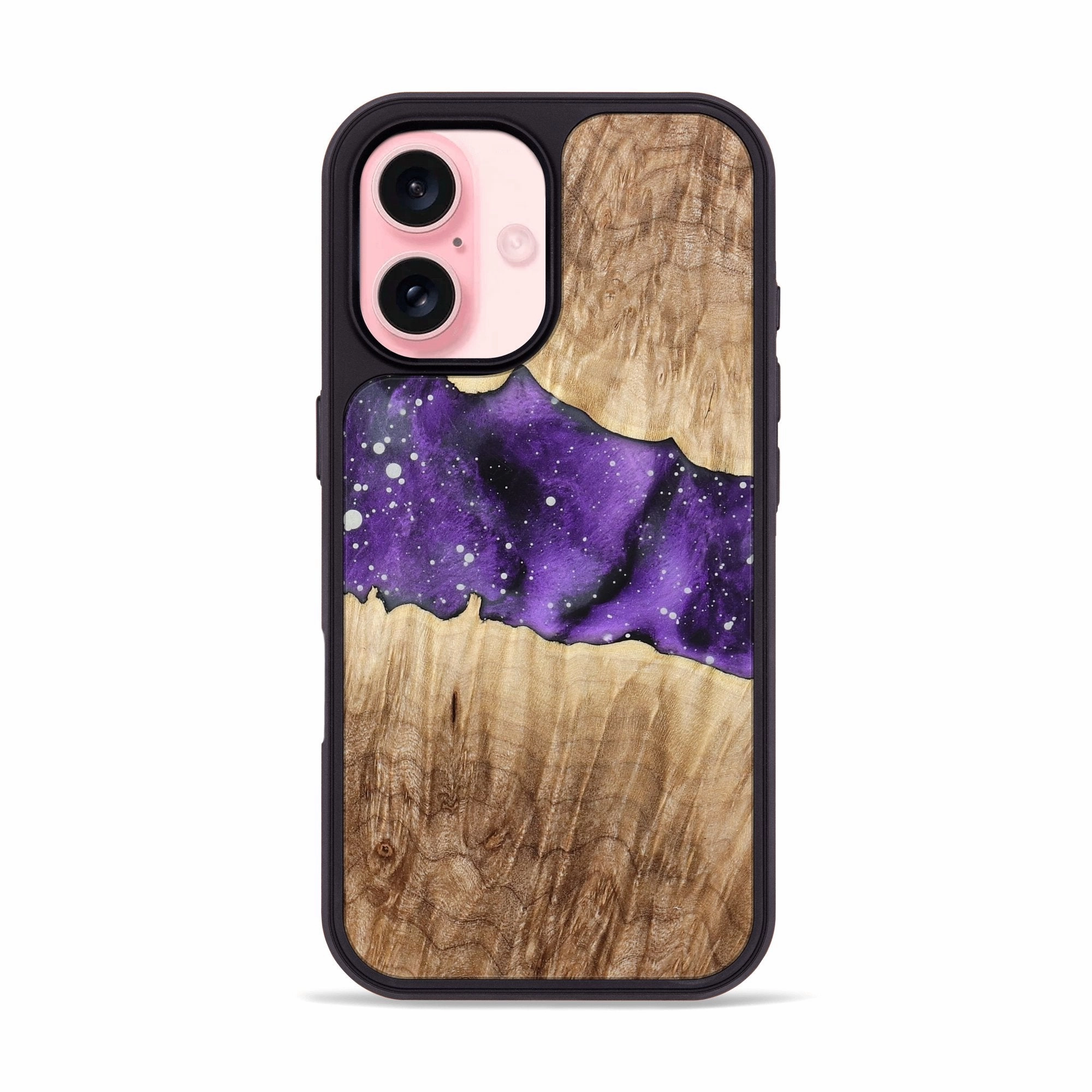Iphone 16 Wood Phone Case - Rene (Cosmos, 775468) Water Resistant Crystal Clear