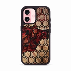 Slim Screen Protector Impact Resistant Iphone 16 Wood Phone Case - Roy (Pattern, 779803)