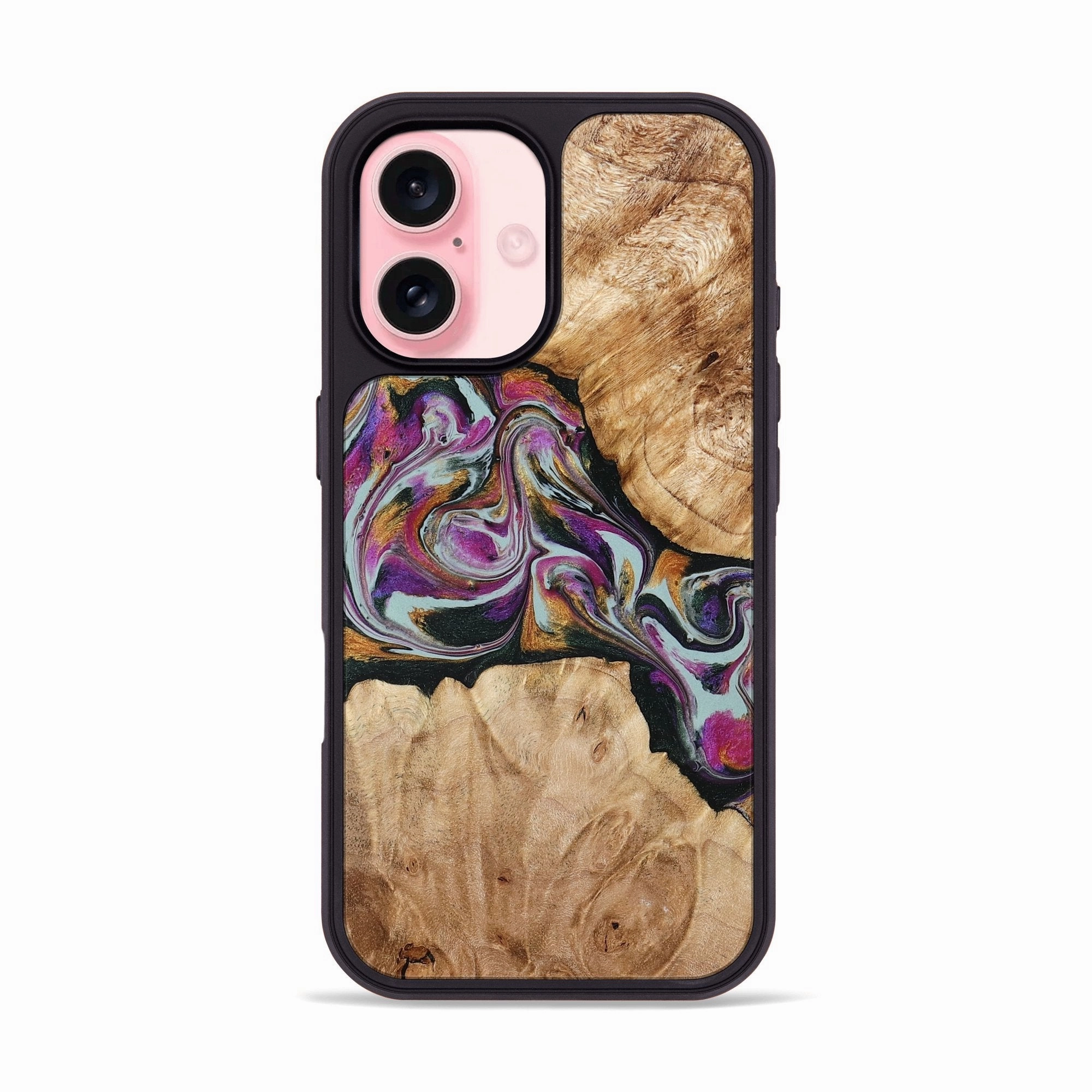 Iphone 16 Wood Phone Case - Sariyah (Green, 778603) Anti Scratch Coating Fingerprint Resistant Coating