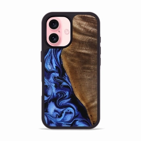 Iphone 16 Wood Phone Case - Shakira (Blue, 780885) Privacy Screen Anti Shock Film