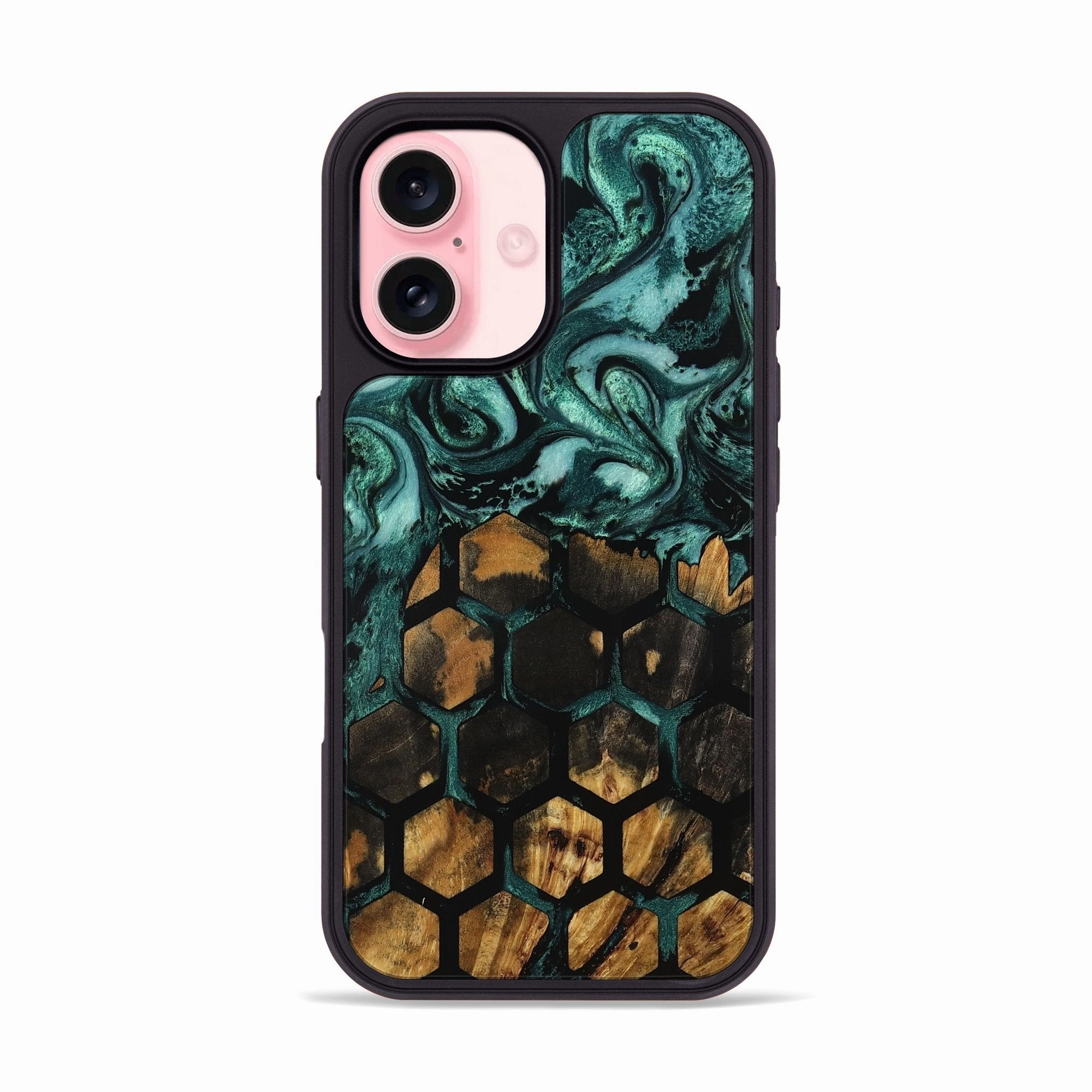 Iphone 16 Wood Phone Case - Shamika (Pattern, 781707) Anti Glare Film