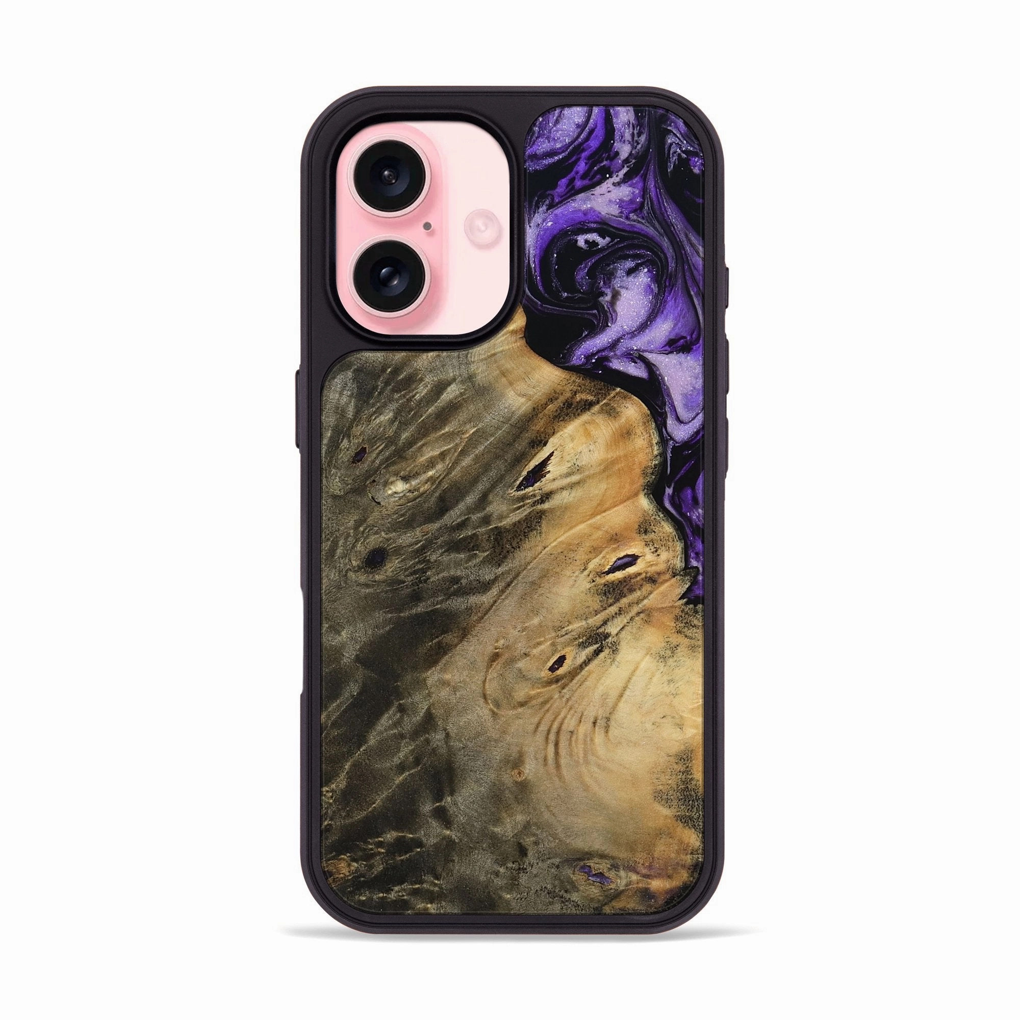 Iphone 16 Wood Phone Case - Shaniya (Purple, 780721) Anti Finger Smear