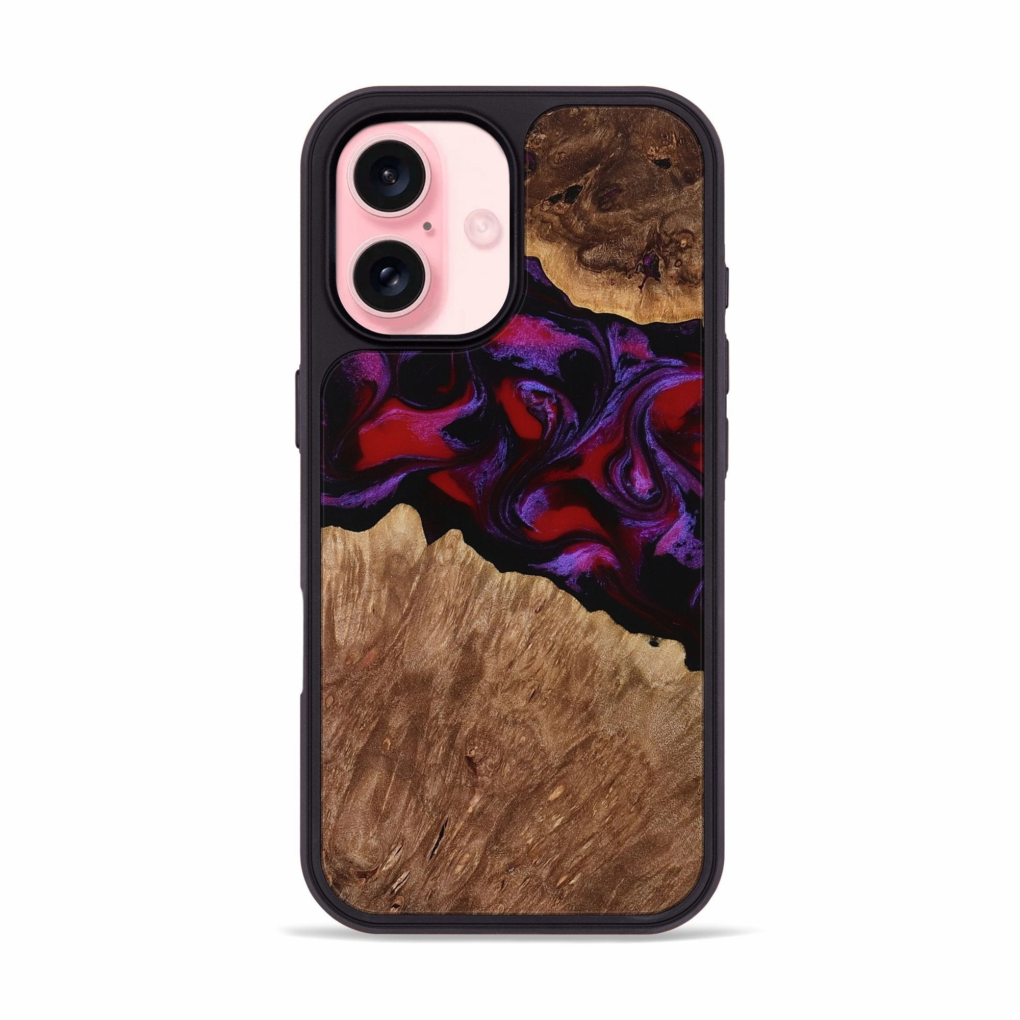Iphone 16 Wood Phone Case - Stevie (Purple, 763989) Bubble Free Installation Anti Reflection