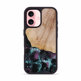Scratch Proof Glass Iphone 16 Wood Phone Case - Tamie (Cosmos, 778840)