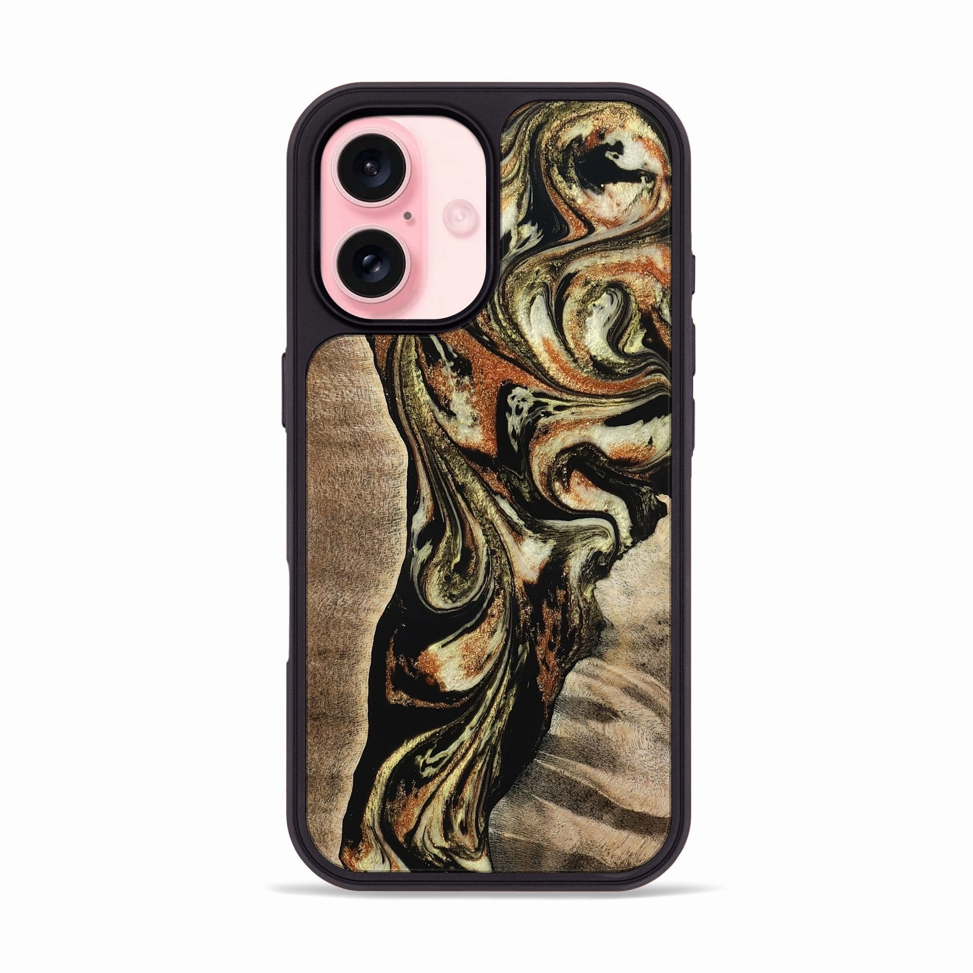 Anti Scratch Screen Anti Static Film Iphone 16 Wood Phone Case - Tanner (Black & White, 780135)