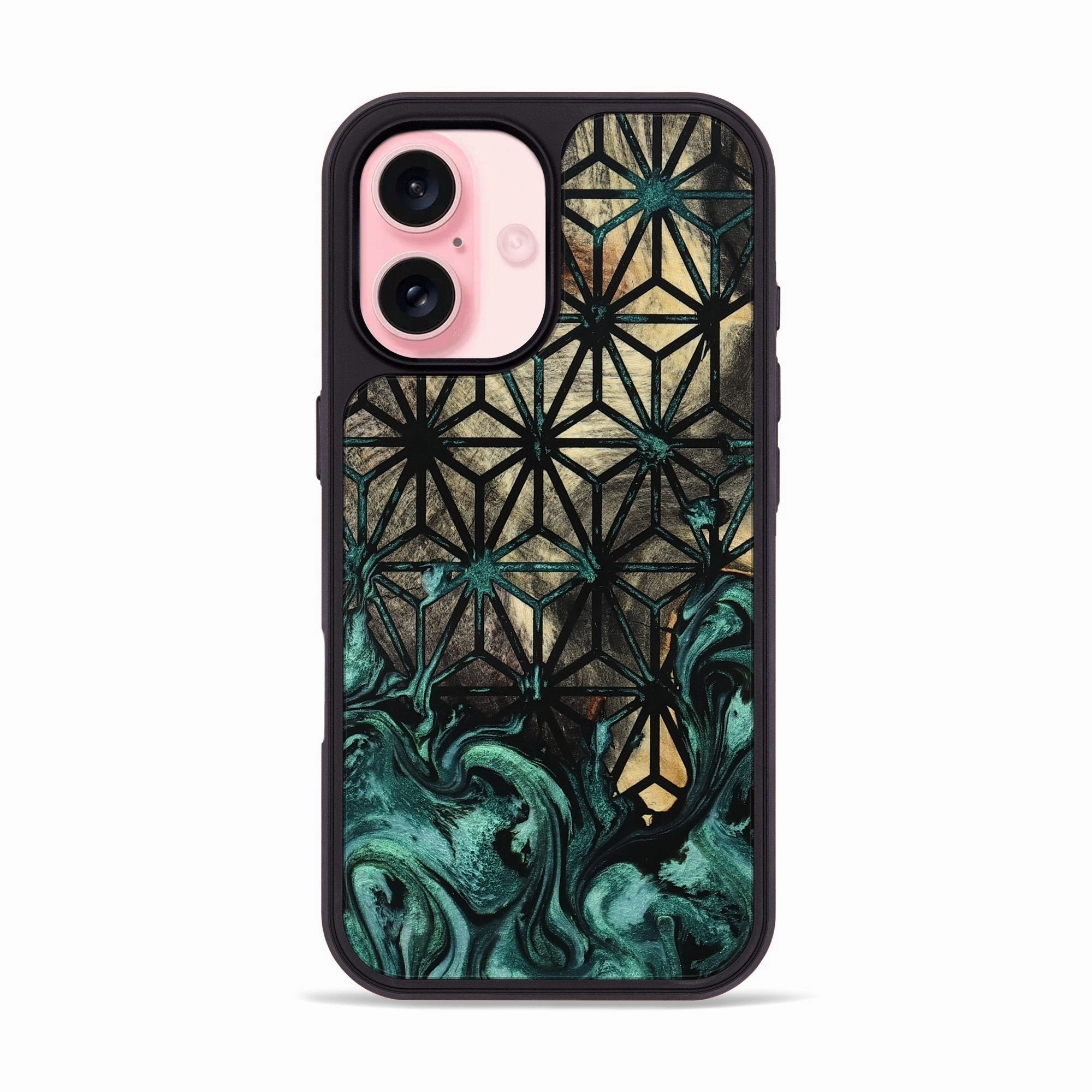 Anti Static Film Iphone 16 Wood Phone Case - Tasia (Pattern, 781731)
