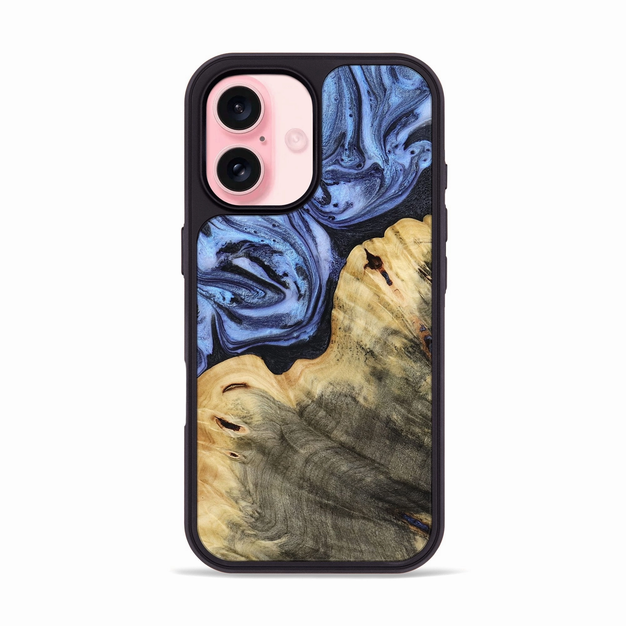 Case Friendly Tempered Glass Iphone 16 Wood Phone Case - Terrie (Blue, 772576)
