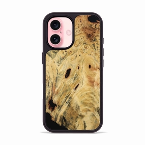 Iphone 16 Wood Phone Case - Tiana (Wood Burl, 780341) Anti Finger Mark Film Fingerprint Resistant Coating