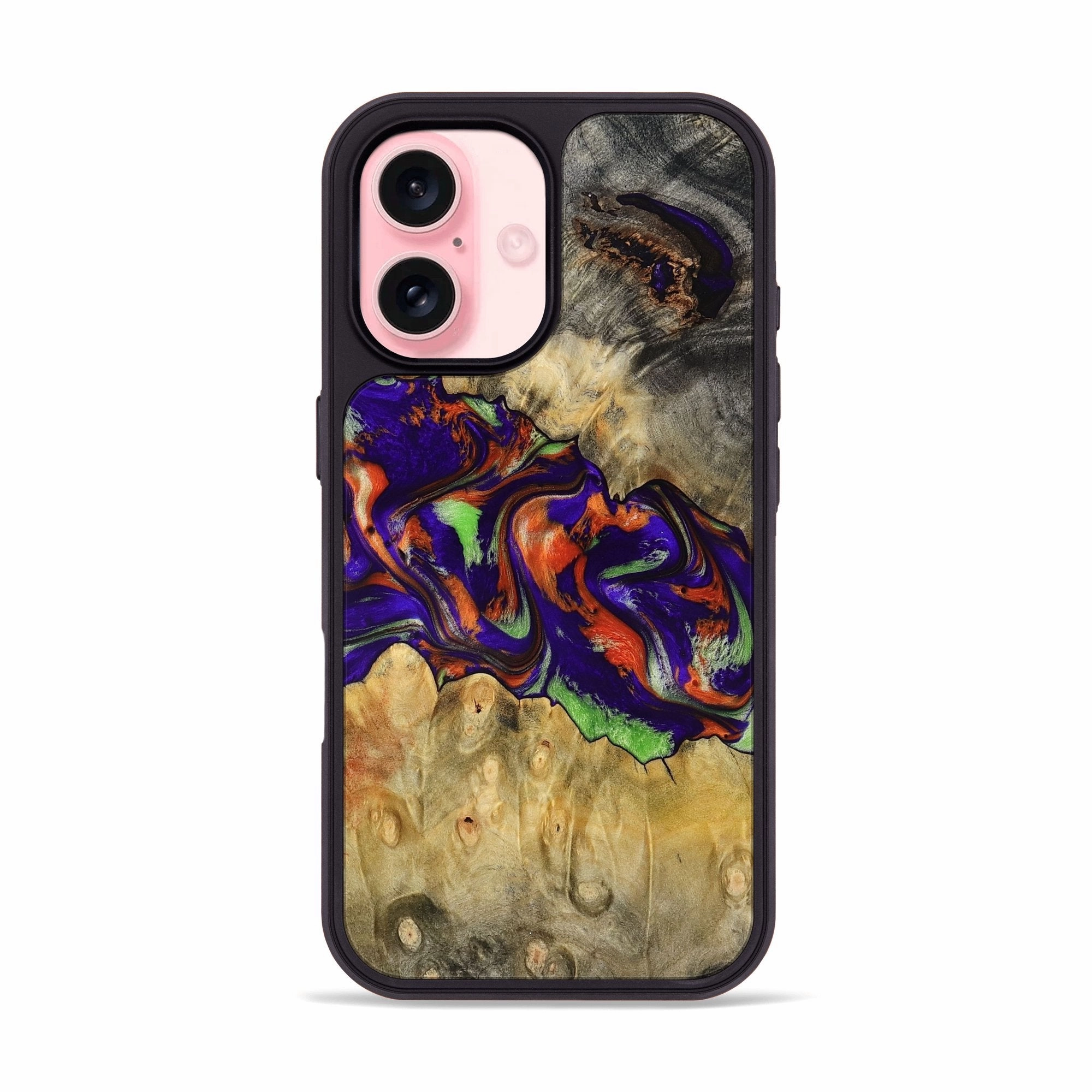 Scratch Protection Iphone 16 Wood Phone Case - Timmy (Green, 780718)