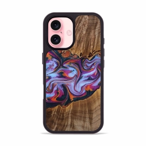 Edge to Edge Protection Iphone 16 Wood Phone Case - Unknown (Blue, 773932)