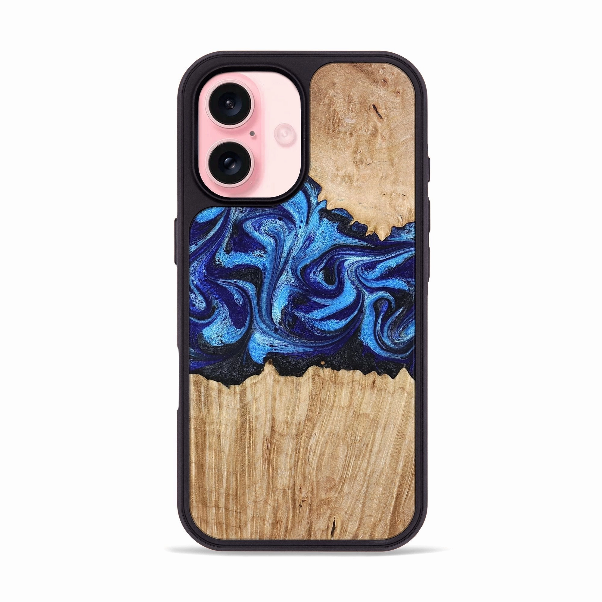 Anti Dust Film Anti Dust Iphone 16 Wood Phone Case - Vera (Blue, 776673)