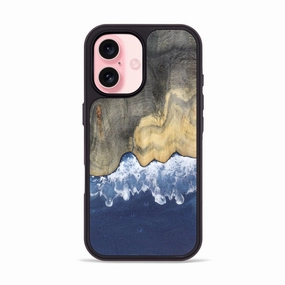 Tempered Screen Protector Crystal Clear Screen Iphone 16 Wood Phone Case - Vergie (Coastal, 781853)
