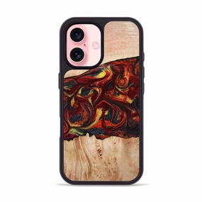 Iphone 16 Wood Phone Case - Viola (Red, 776244) Easy Apply