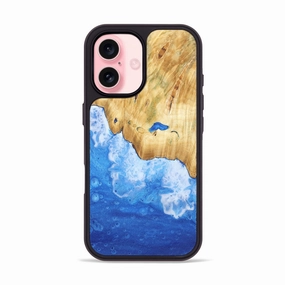 Shockproof Anti Glare Film Iphone 16 Wood Phone Case - Ward (Coastal, 781833)