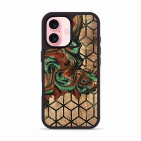 Anti Finger Stain Iphone 16 Wood Phone Case - Yasmin (Pattern, 776352)