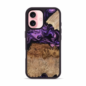 Edge to Edge Protection Iphone 16 Wood Phone Case - Zyaire (Purple, 780498)