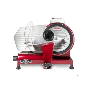 KWS - MS-10XT, Commercial 10?? Meat Slicer in Red Base with Teflon Blade