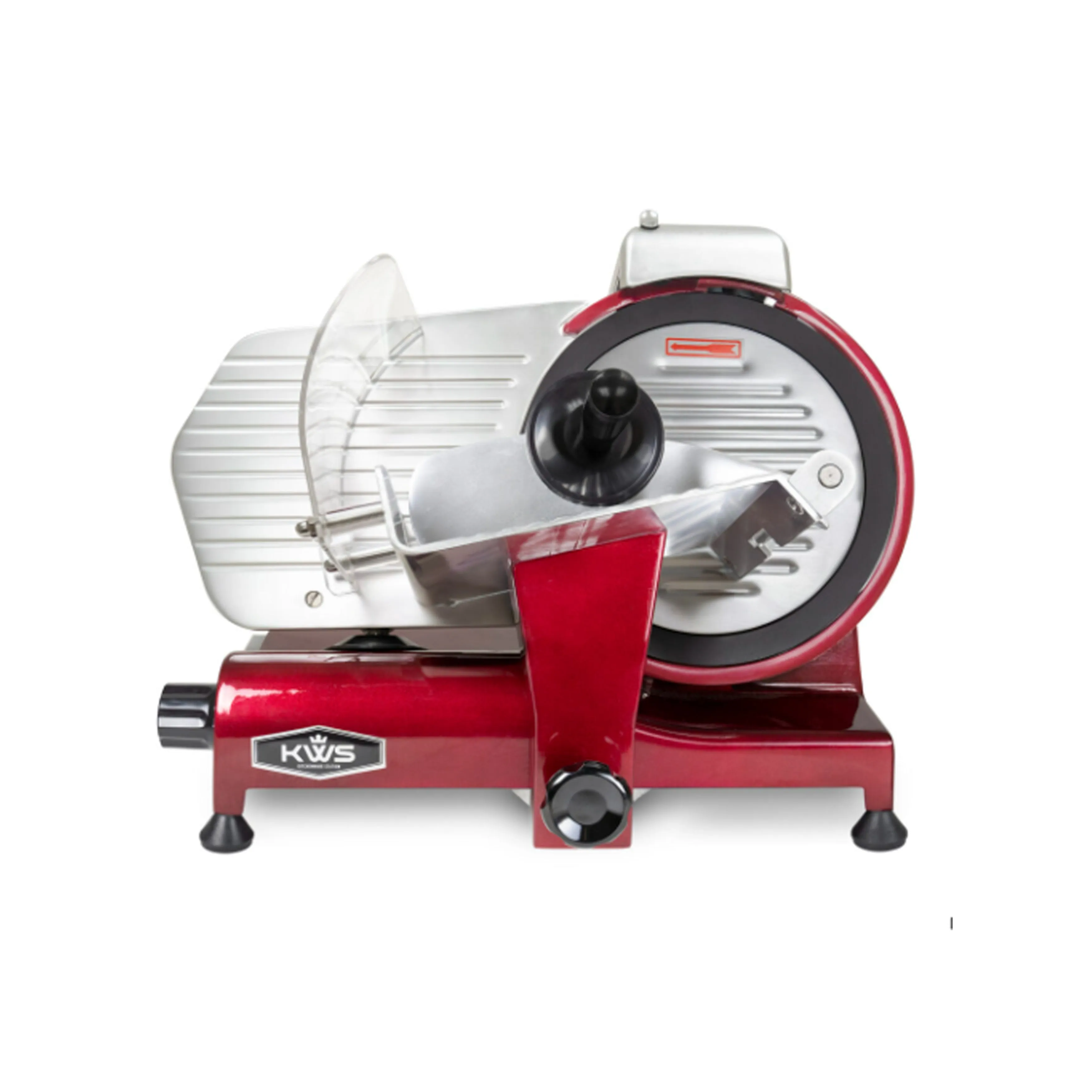 KWS - MS-10XT, Commercial 10?? Meat Slicer in Red Base with Teflon Blade