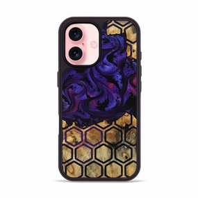 Anti Spy Film Iphone 16 Wood Phone Case - Camron (Pattern, 781742)