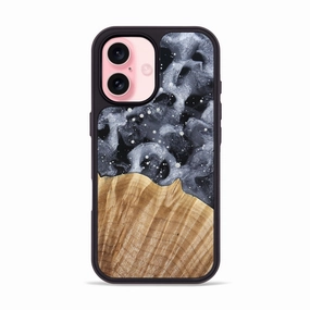 Scratch Resistant Glass Iphone 16 Wood Phone Case - Mindi (Cosmos, 776832)