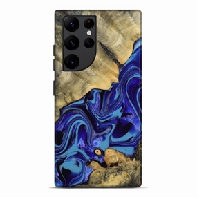 Anti Fingerprint Screen Screen Guard Galaxy S22 Ultra Wood Live Edge Phone Case - Ayan (Purple, 779198)