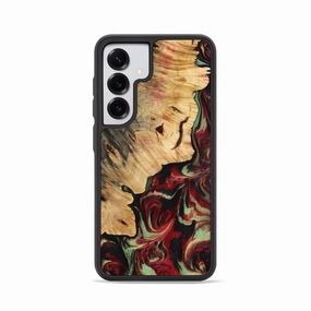 Galaxy S25 Wood Phone Case - Myrta (Red, 770748) Anti Dust Grip Friendly