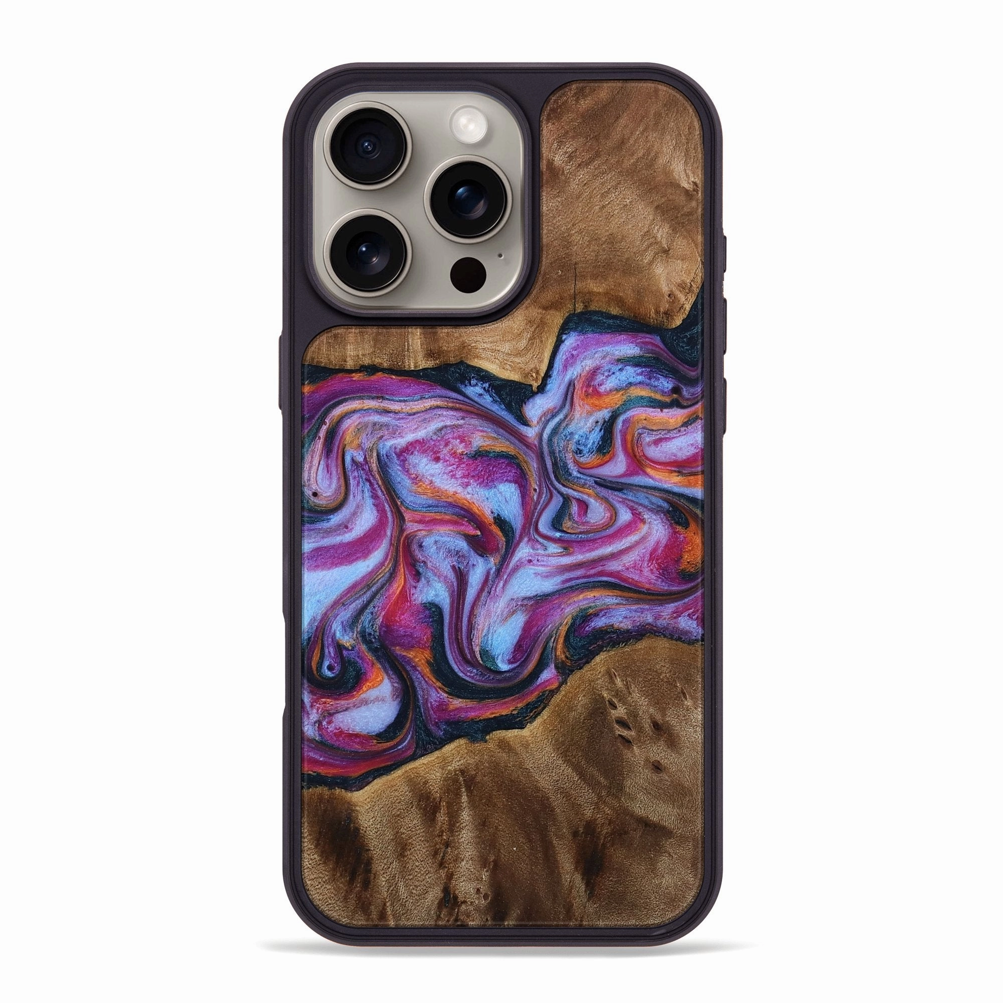 Anti Finger Oil Iphone 16 Pro Max Wood Phone Case - Candi (Purple, 772096)