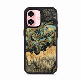 Iphone 16 Wood Phone Case - Elvera (Green, 781756) Dustproof Cover Easy Apply