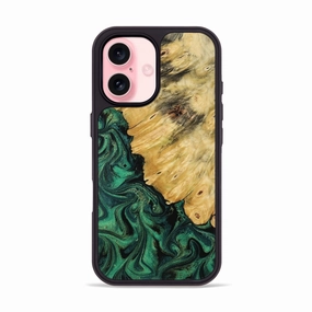 Anti Fog Iphone 16 Wood Phone Case - Kartier (Green, 769376)