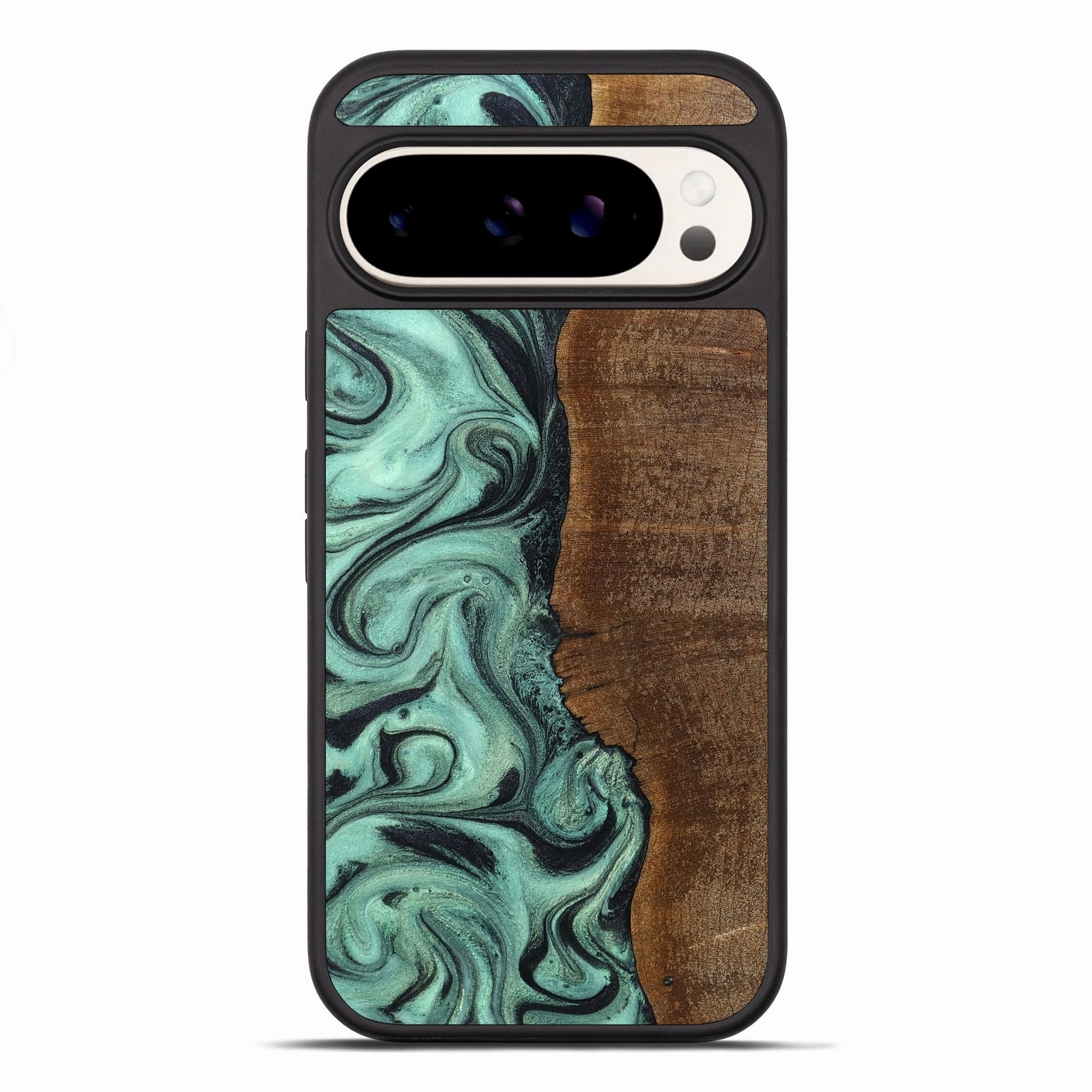 Pixel 10 Pro Xl Wood Phone Case - Elnora (Green, 776655) Anti Glare
