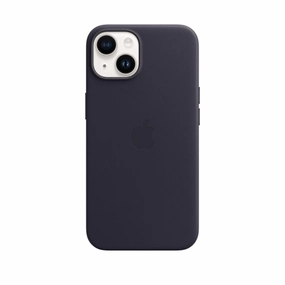 Leather Case - Ink - Iphone 15 Series Shock Absorption Fingerprint Repellent