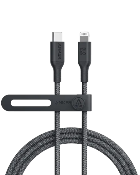 Magnetic Cable LED Indicator Anker Powerline 542 Usb-C To Lightning (Bio-Nylon) (0.9M/3Ft) -Black