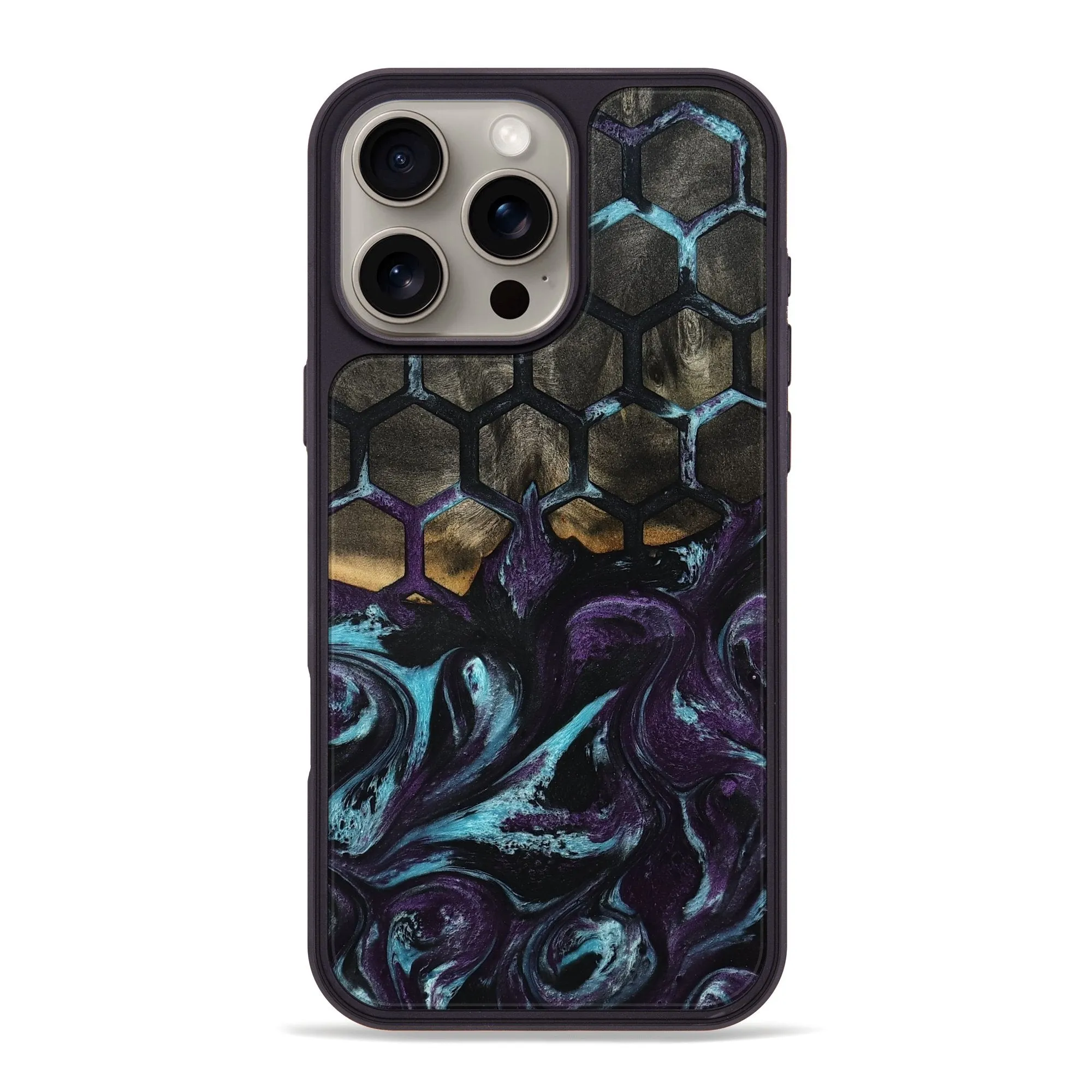 Iphone 16 Pro Max Wood Phone Case - Abril (Pattern, 781746) Anti Glare Film Shock Guard