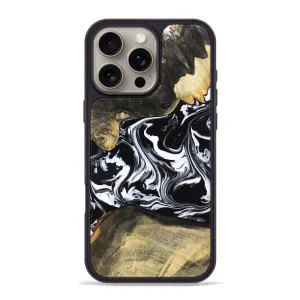 Anti Finger Grease Film Slim Screen Protector Iphone 16 Pro Max Wood Phone Case - Grayce (Black & White, 780966)