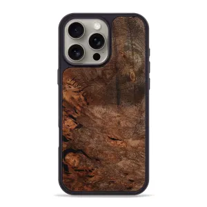 Anti Finger Streak Scratch Resistant Glass Iphone 16 Pro Max Wood Phone Case - Della (Wood Burl, 781893)