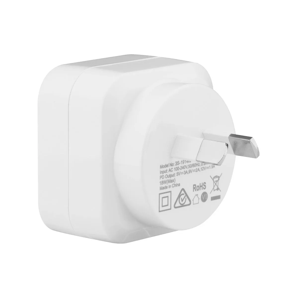Flexible Cable 3Sixt Wall Charger Au 18W Usb-C Pd