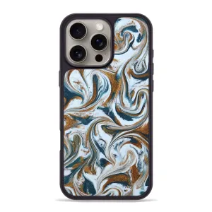 Anti Static Edge Protection Iphone 16 Pro Max Resinart Phone Case - Amaya (Teal & Gold, 780732)