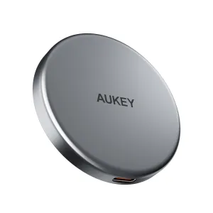 Aukey Lc-Mc10 Maglink Aura Magnetic Wireless Charger Qi2 15W Fast Charging Overcurrent Protection Smart Charging