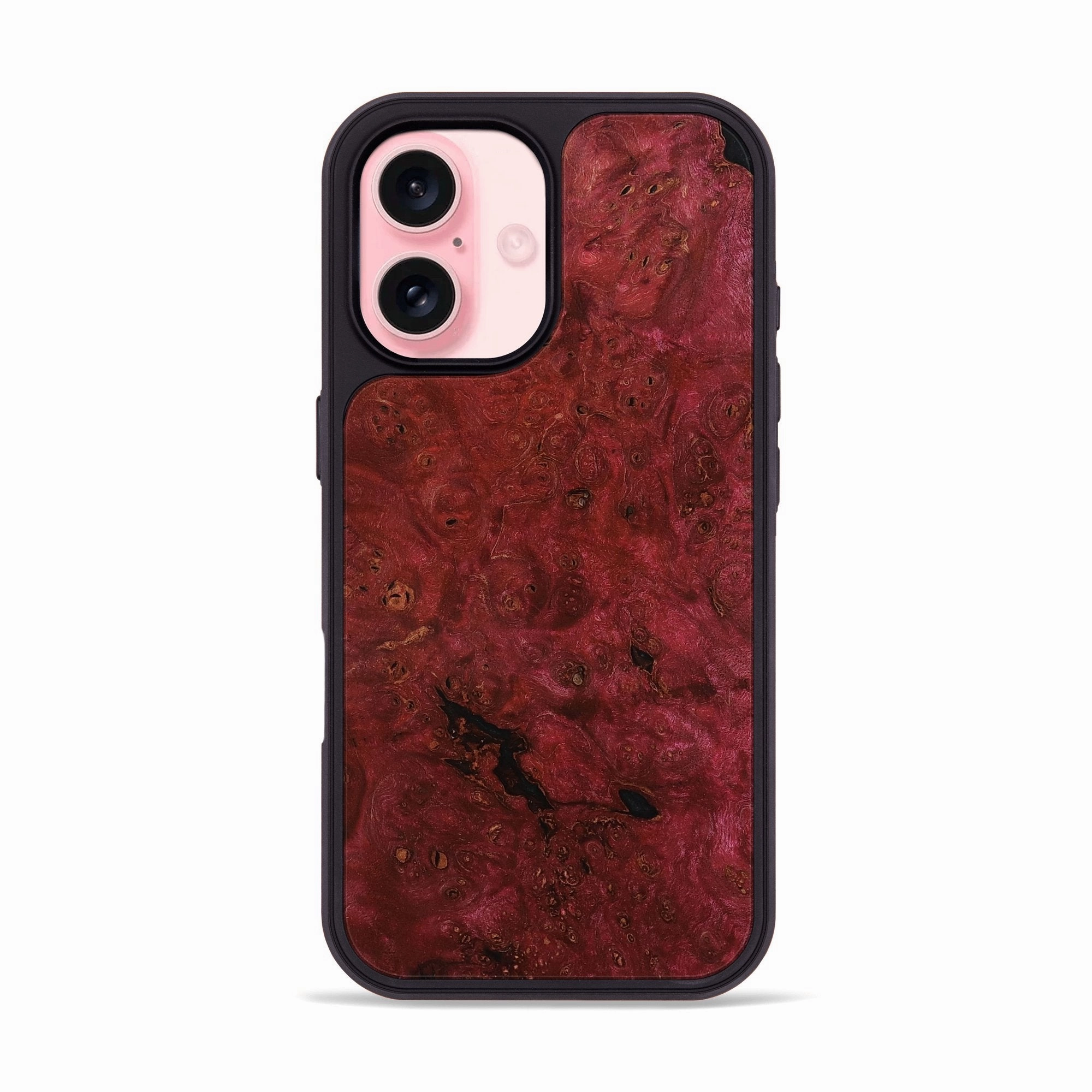 Iphone 16 Wood Phone Case - Sina (Wood Burl, 781079) Oleophobic Coating