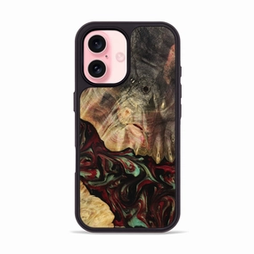Anti Finger Smudge Film Anti Scratch Coating Iphone 16 Wood Phone Case - Walker (Red, 768508)