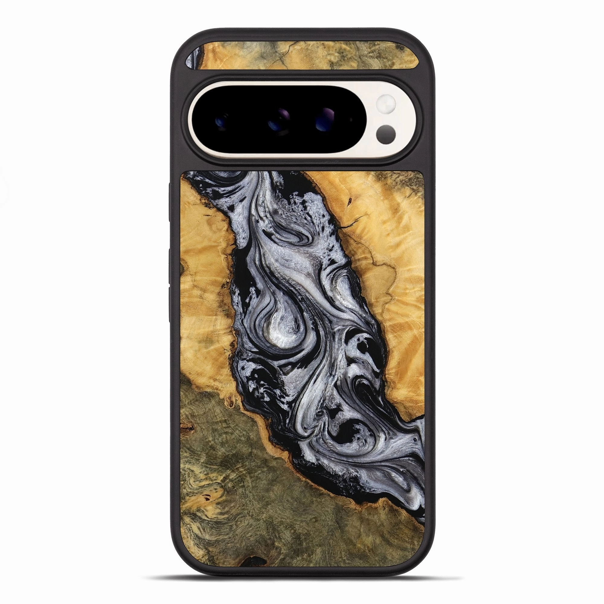 Pixel 10 Pro Xl Wood Phone Case - Marci (Black & White, 770458) Anti Reflection Case Friendly