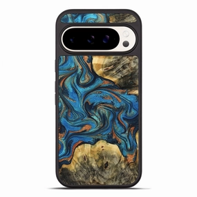 Pixel 10 Pro Xl Wood Phone Case - Wilber (Teal & Gold, 776772) Tempered Screen Protector Reinforced Corners