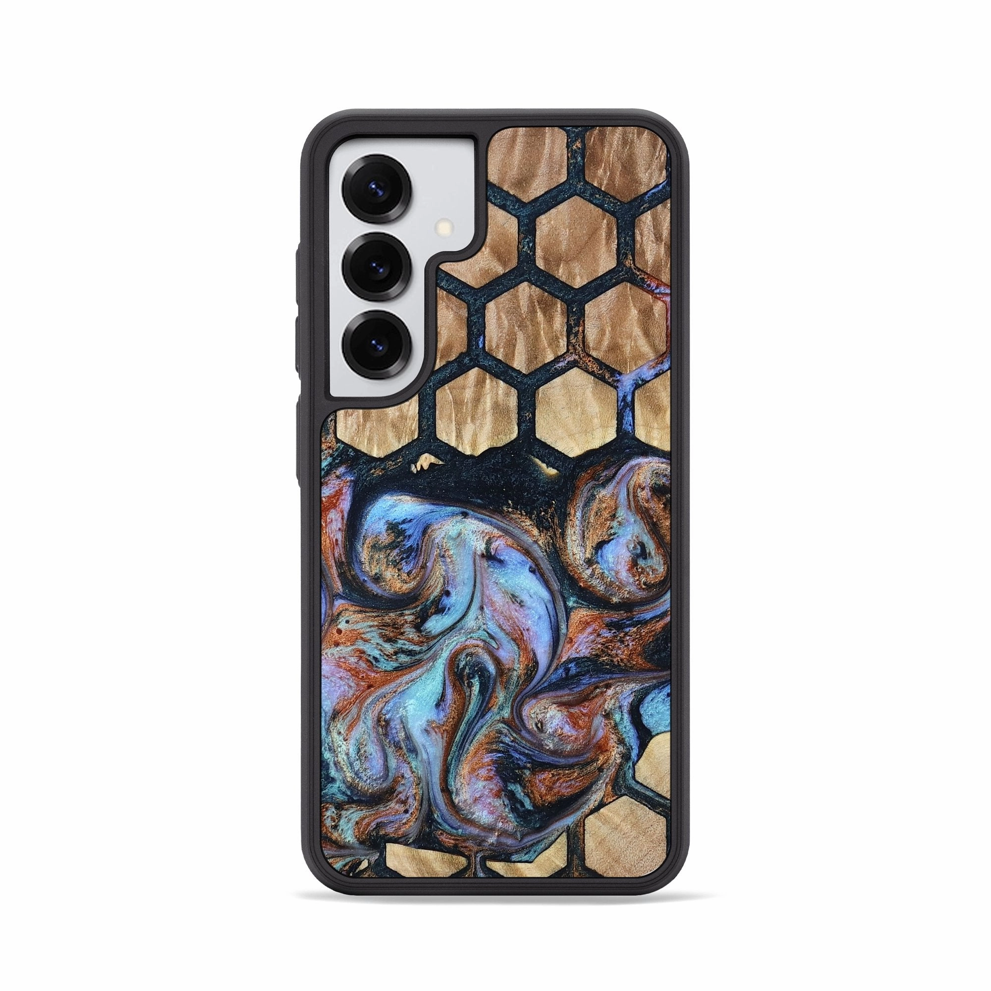 Bubble Resistant Film Galaxy S25 Wood Phone Case - Ocean (Pattern, 780865)