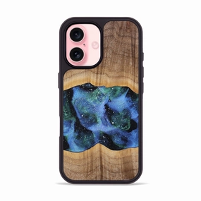Iphone 16 Wood Phone Case - Chantel (Cosmos, 778910) Impact Resistant Reinforced Corners