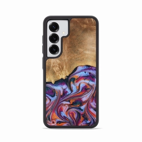 Anti Dust Anti Reflection Screen Galaxy S25 Wood Phone Case - Kasey (Blue, 773349)
